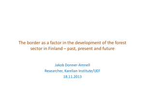 Lecture of Jakob Donner-Amnell - economic development of border