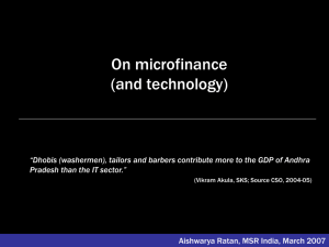 On microfinance (and technology)