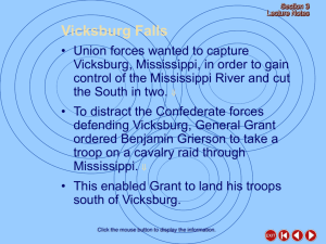 Union Victories in the South (cont.)