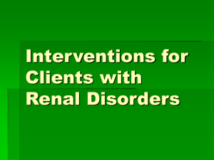12.Interventions for clients with renal problems