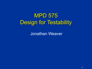 MPD 575 Design for Testability - Technical Entrepreneurship Case