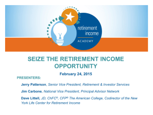 Retirement Income Certified Professional® (RICP®)