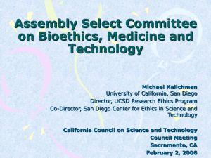 Michael Kalichman - California Council on Science and Technology