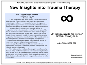 New Insights in Trauma Therapy - Colorado School of Energy Studies