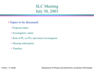 PowerPoint Presentation - SLC Meeting July 23, 2002