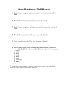 Science 10 Assignment U1L5 (20 marks)