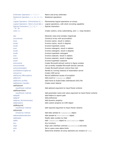 Matlab key word alphabit wise list