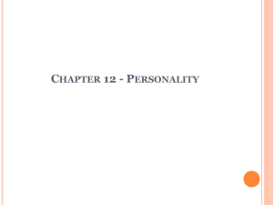 Personality - JALC PSY 132
