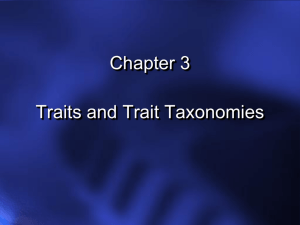 Traits and Trait Taxonomies