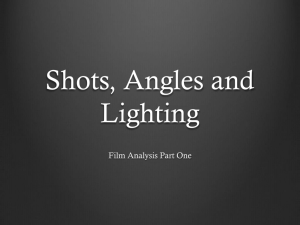 Shots, Angles and Lighting