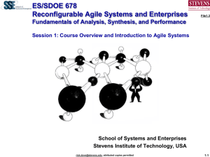 Course Overview and Introduction to Agile Systems