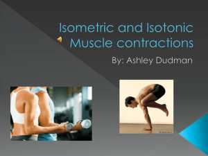 Isometric and Isotonic Muscle contractions