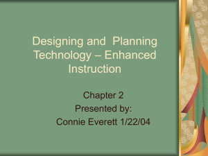 Designing and Planning Technology – Enhanced Instruction