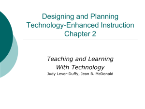 Designing and Planning Technology