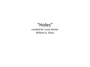 *Holes* created by: Louis Sacher William G. Davis