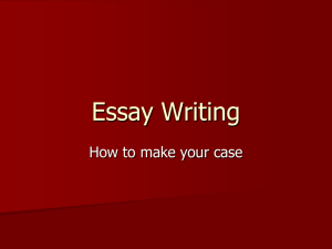 Essay Writing - WordPress.com