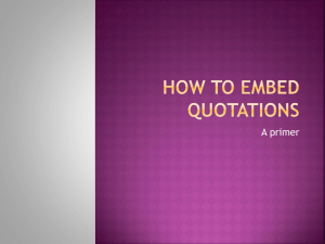 How to Embed Quotations