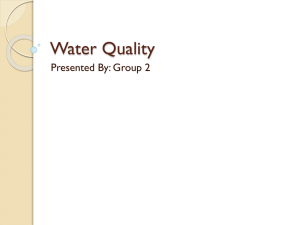 REPORT WATER quality