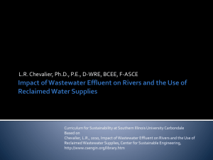 Impact of Wastewater Effluent on Rivers and the Use of Reclaimed