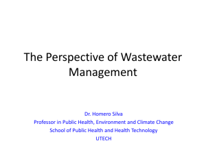 The Perspective of Wastewater Management