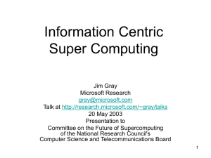 Super Computer - Microsoft Research
