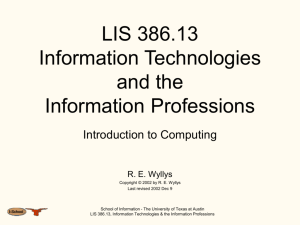 LIS 397.1 Introduction to Research in Library and Information Science