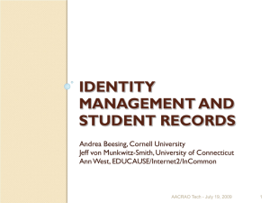 Identity Management and Student Records