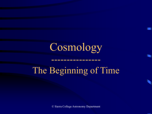 Cosmology - The Beginning of Time