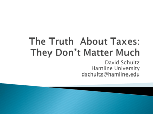 The Truth About Taxes: They Don*t Matter Much
