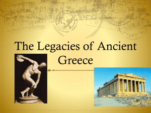 The Legacies of Ancient Greece