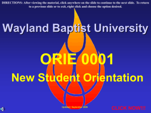 PowerPoint Format - Wayland Baptist University