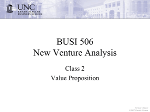 Value Proposition - The University of North Carolina at Chapel Hill