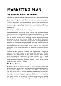 Marketing Plan Tools