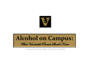 Alcohol on Campus - Vanderbilt University