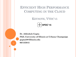 HPC Cloud - Parallel Programming Laboratory