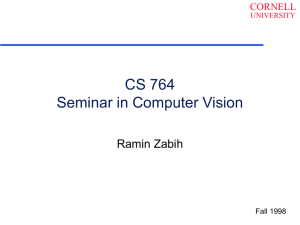 CS 764: Seminar in Computer Vision