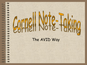 Cornell Notes Directions
