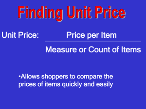 6.3 & 6.4- Unit pricing power point notes