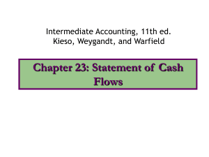 Chapter 23: Statement of Cash Flows