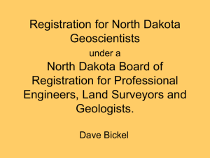 Registration by examination - North Dakota Geological Society