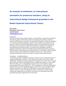 An analysis of simSchool, an instructional simulation for