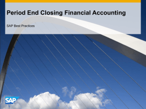 Period End Closing Financial Accounting