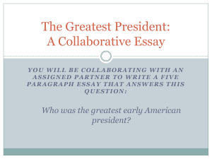 Presidential Essay