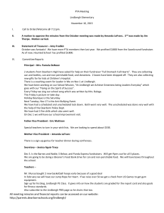 PTA Meeting Minutes Nov 10, 2015