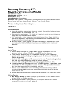 Executive Meeting Minutes
