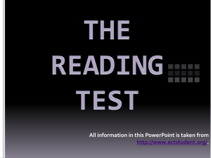 THE READING TEST
