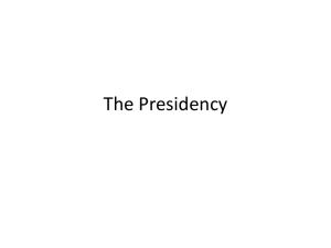 The Presidency - OCPS TeacherPress