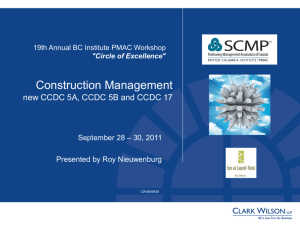 Construction Management new CCDC 5A