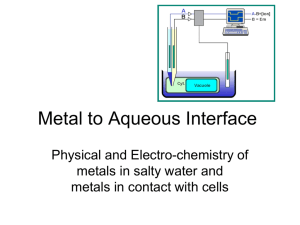 Metal 2 Aqueous Interface