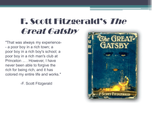 Introduction to F. Scott Fitzgerald's The Great